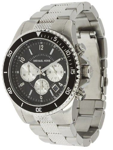 michael kors men's mk8174 casual classic chronograph black dial watch|Classic Black Watches For Men .